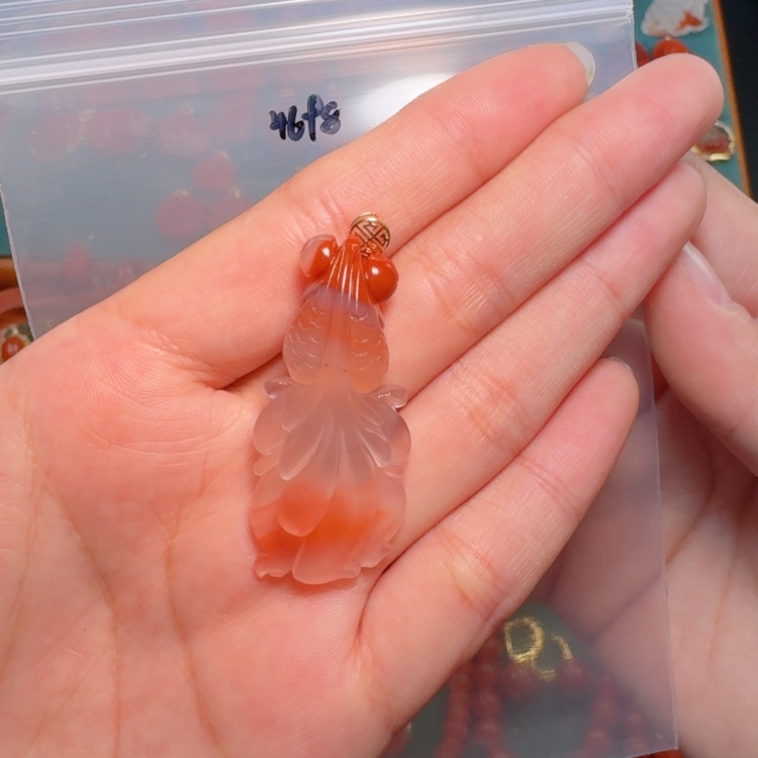 南红玛瑙南红18K金镶嵌