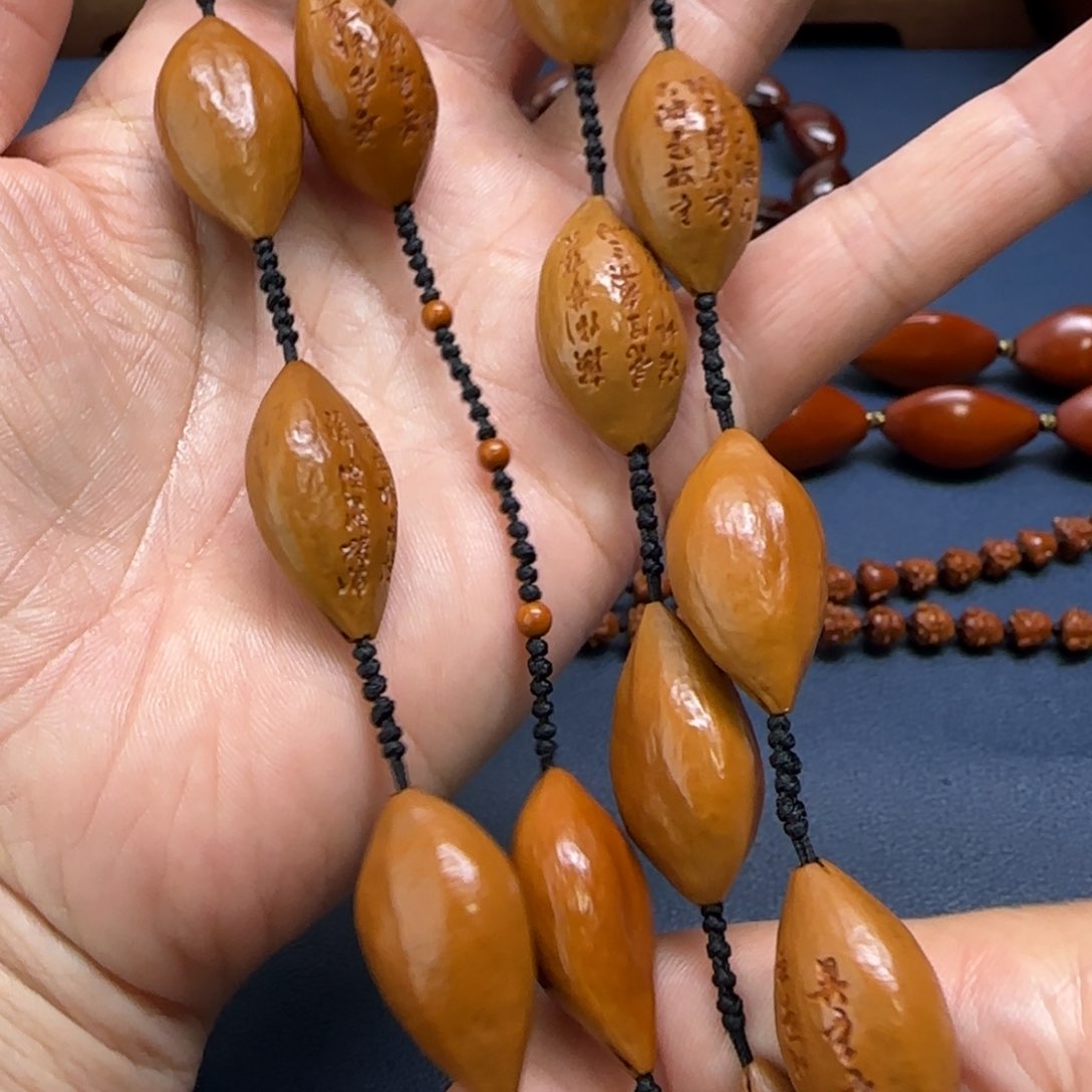 橄榄核手串/手链长串素核两花核