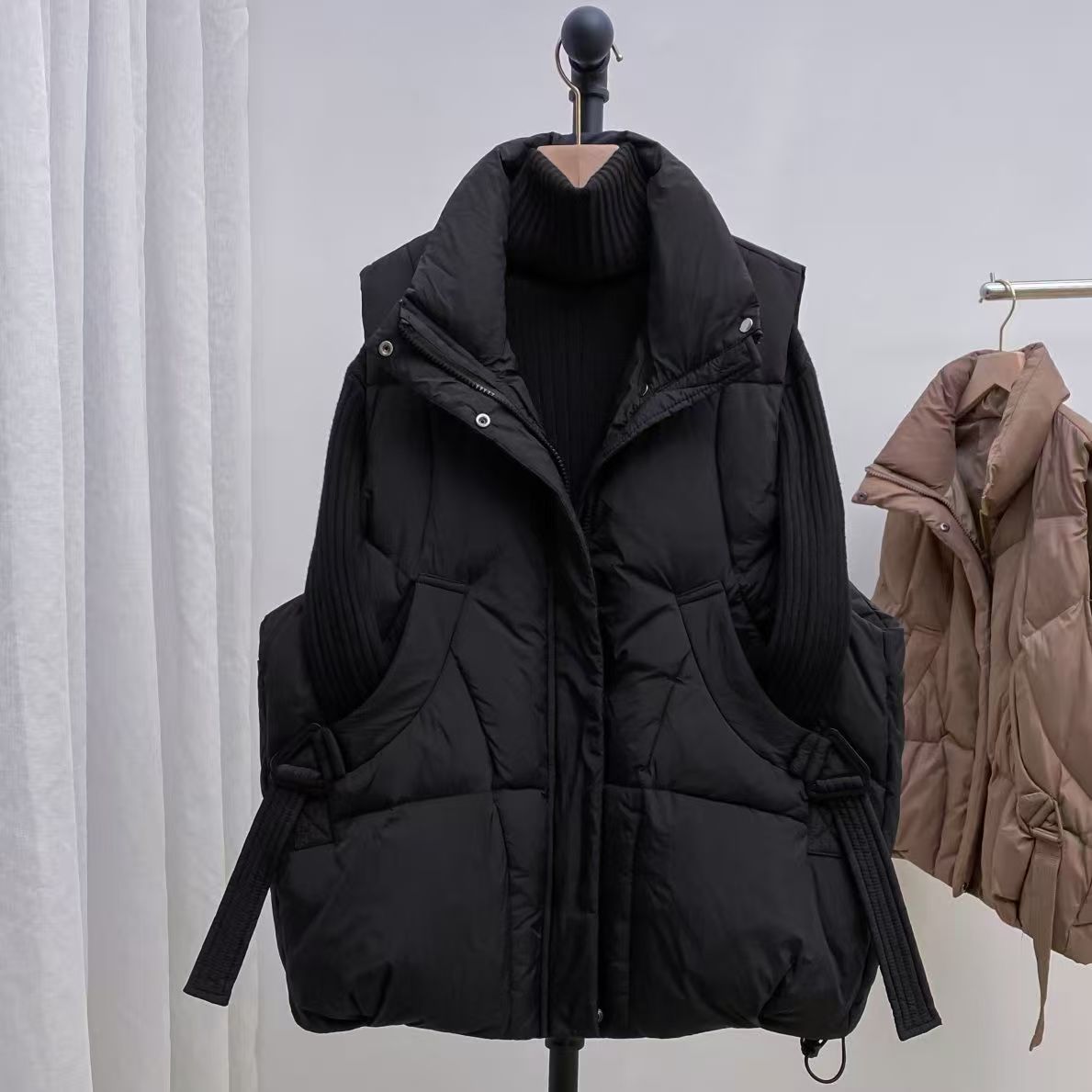 新款韩版棉服马甲女外穿洋气冬款2025新款无袖坎肩外套小个子