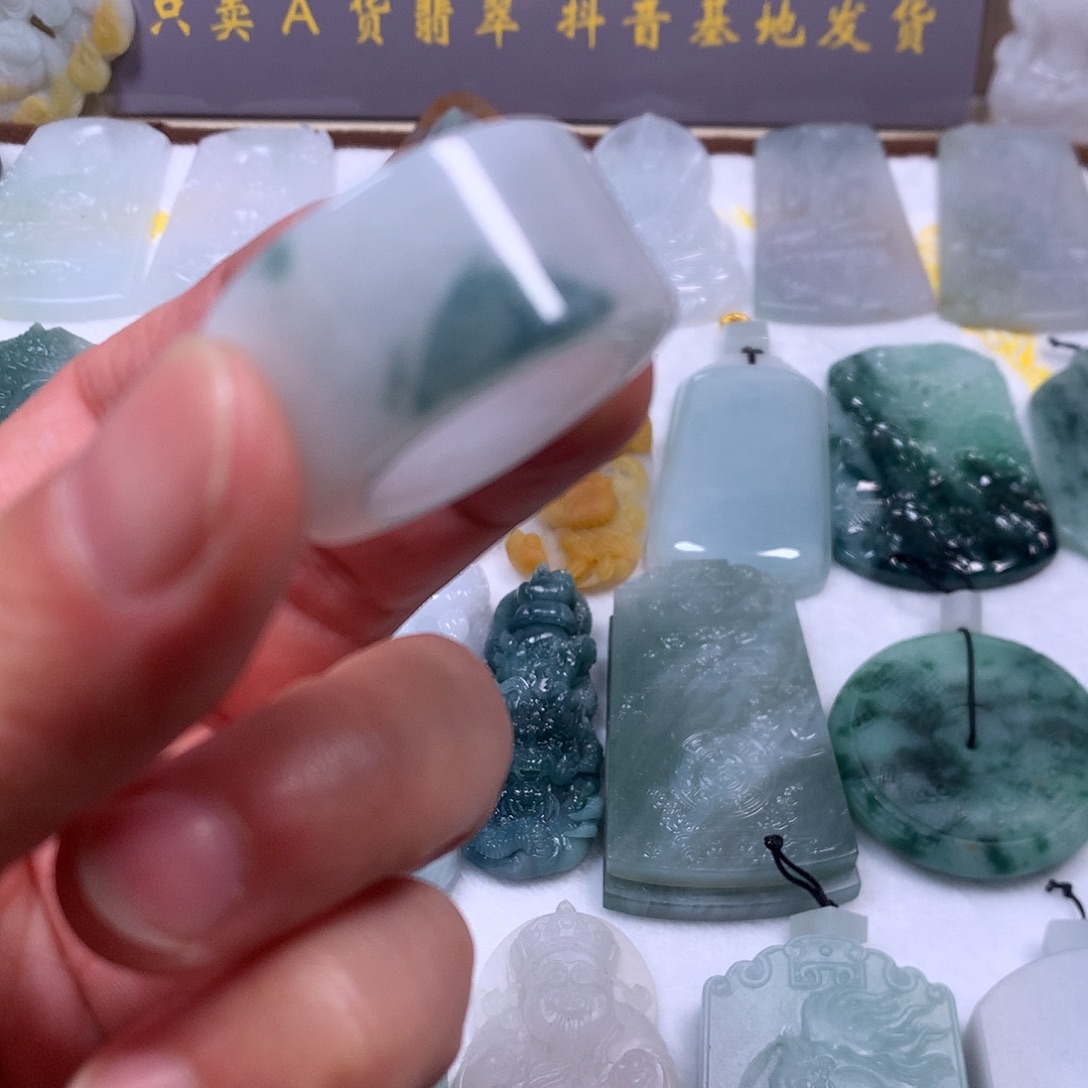 翡翠未镶嵌颈饰翡翠扳指23圈口