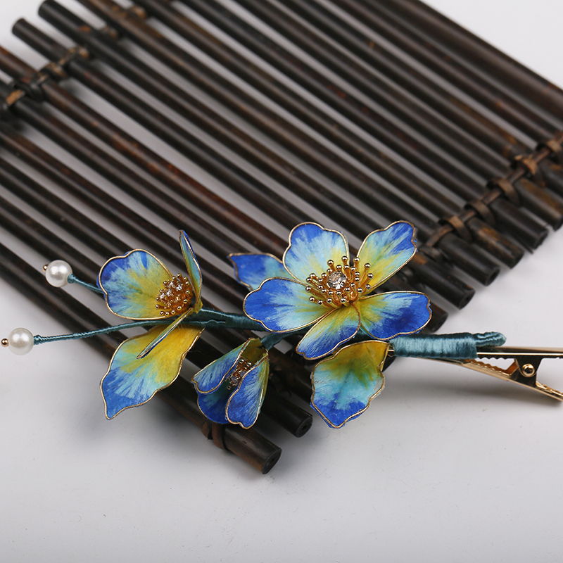 如梦笙嫣 【千里江山】3273 (倩倩专属) 非遗绒花 默认发夹