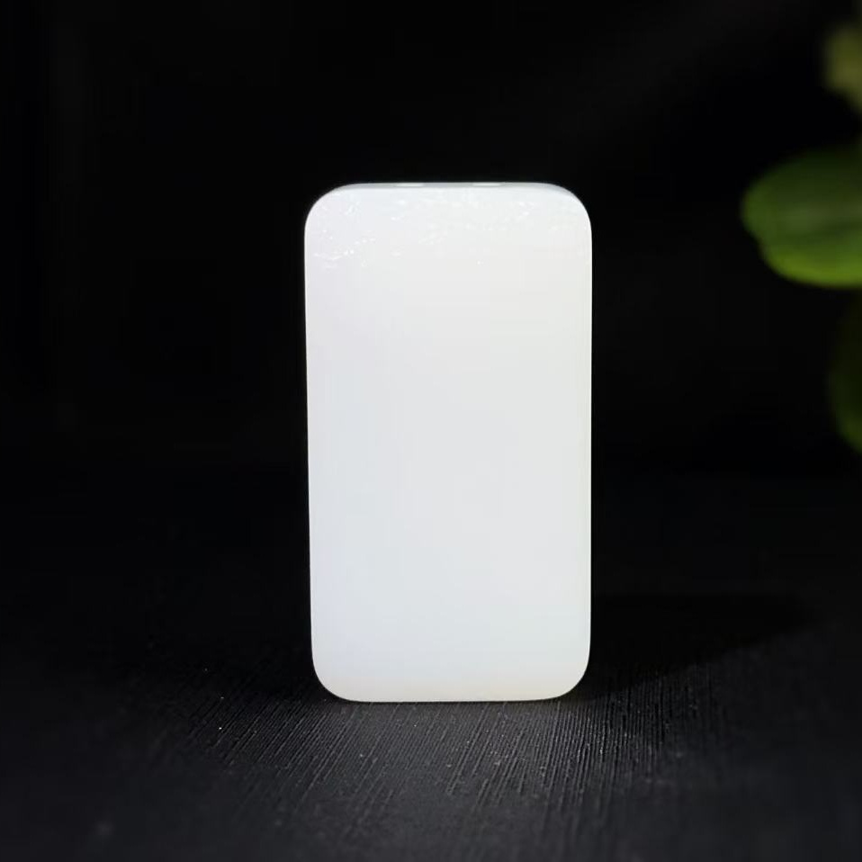 和田玉白玉无事牌