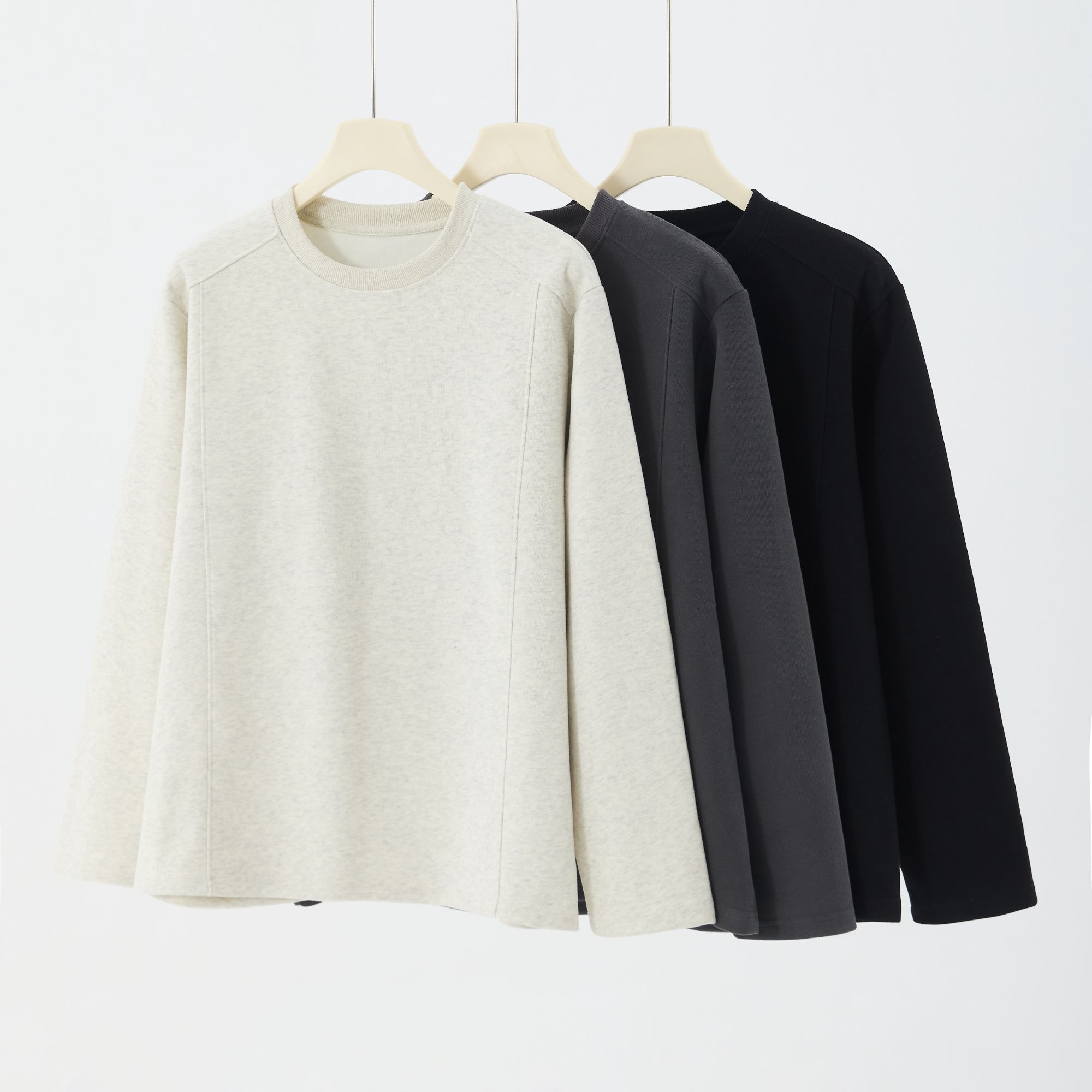 阿悄家 秋季清仓 男士拼接长袖圆领卫衣