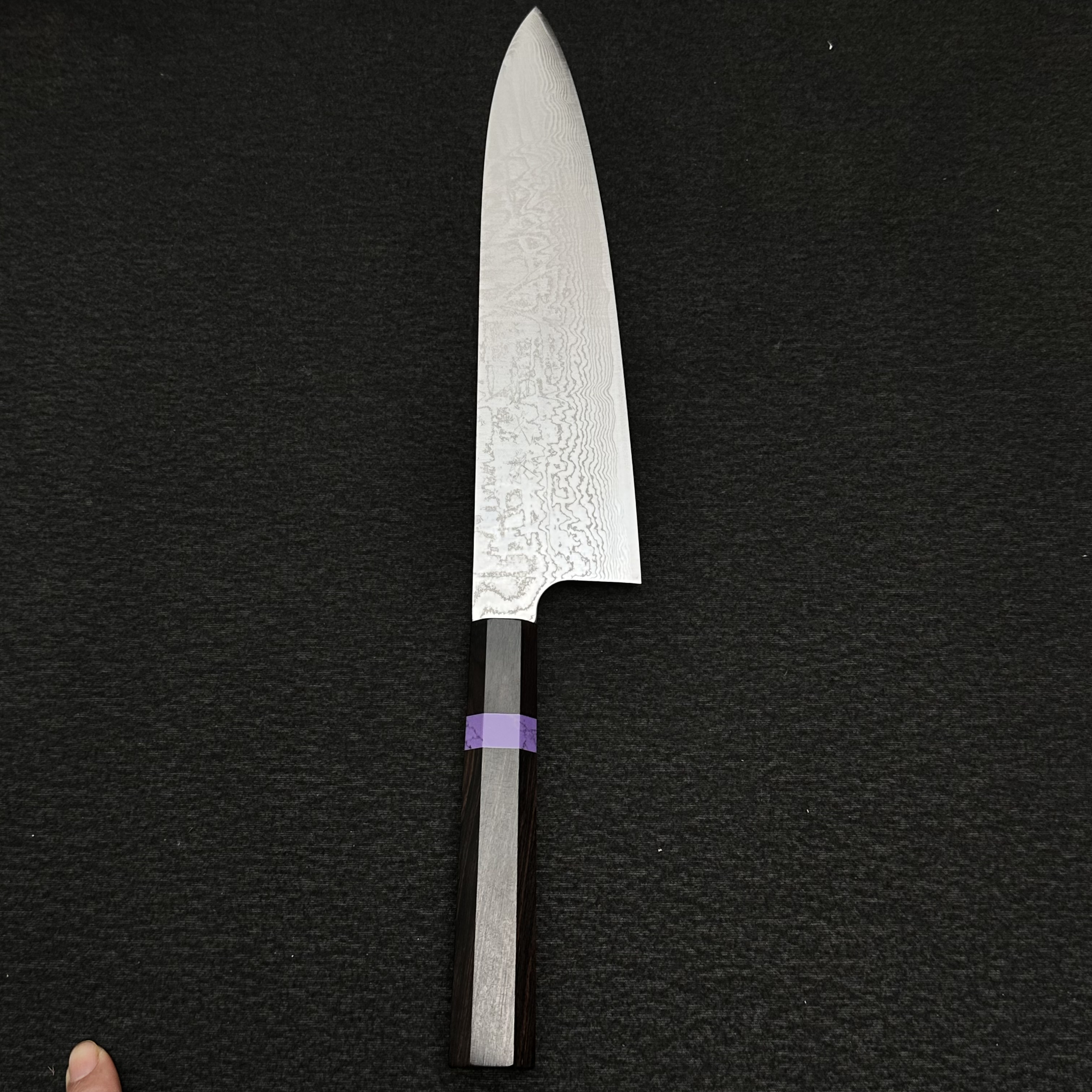 越前加茂腾黑云SG2加宽加长大马士革牛刀家用多功能西餐厨刀