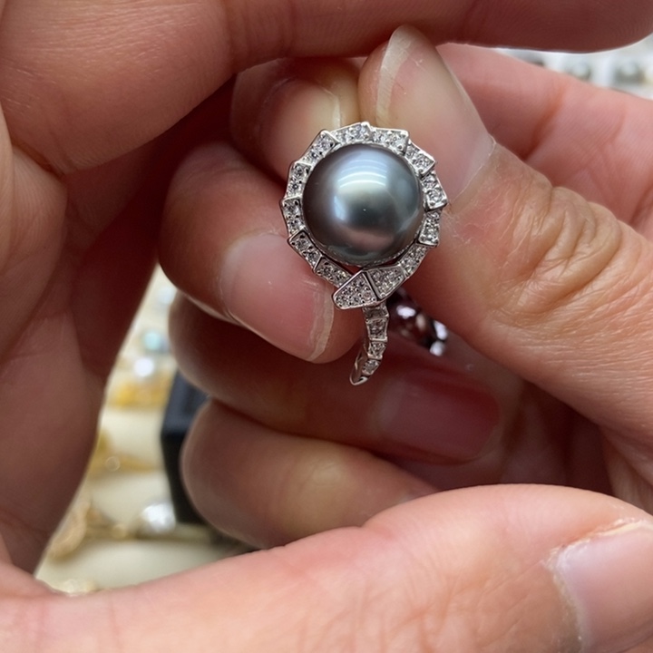 海水珍珠吊坠(不含链)银S925镶嵌