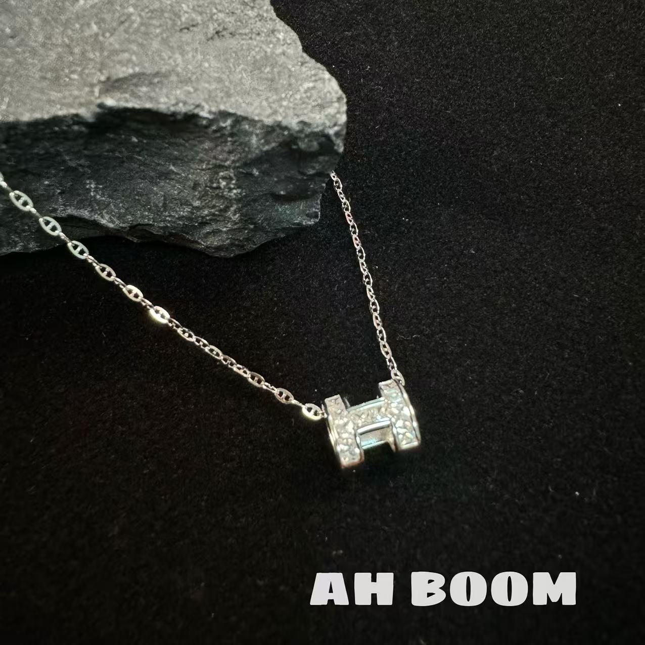 925银银制品 【字母项链】轻奢小众时尚个性百搭简约气质耳钉G201