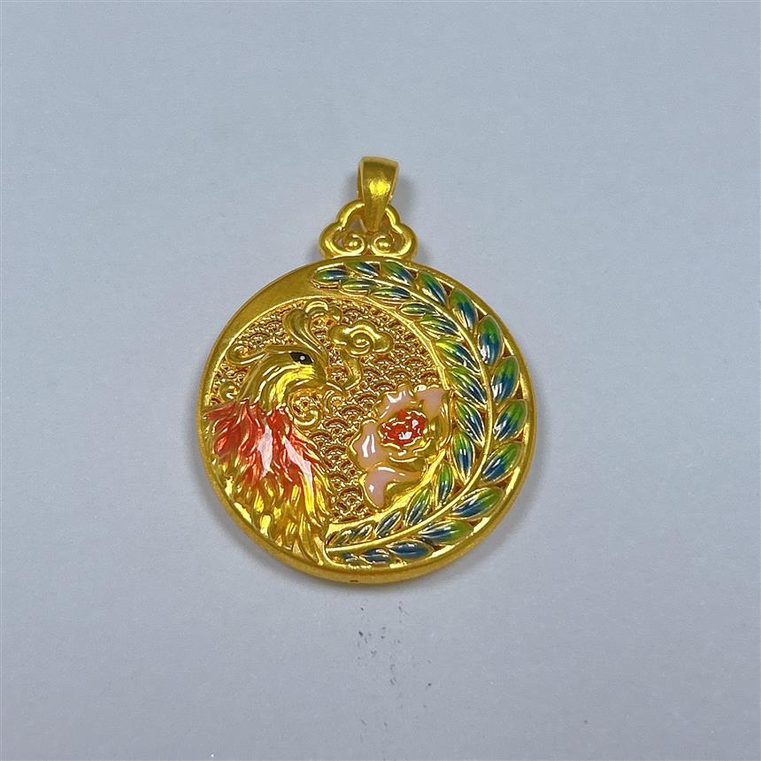 【敏敏专享】足金999投资金 5D硬金凤牡丹 HJD1314