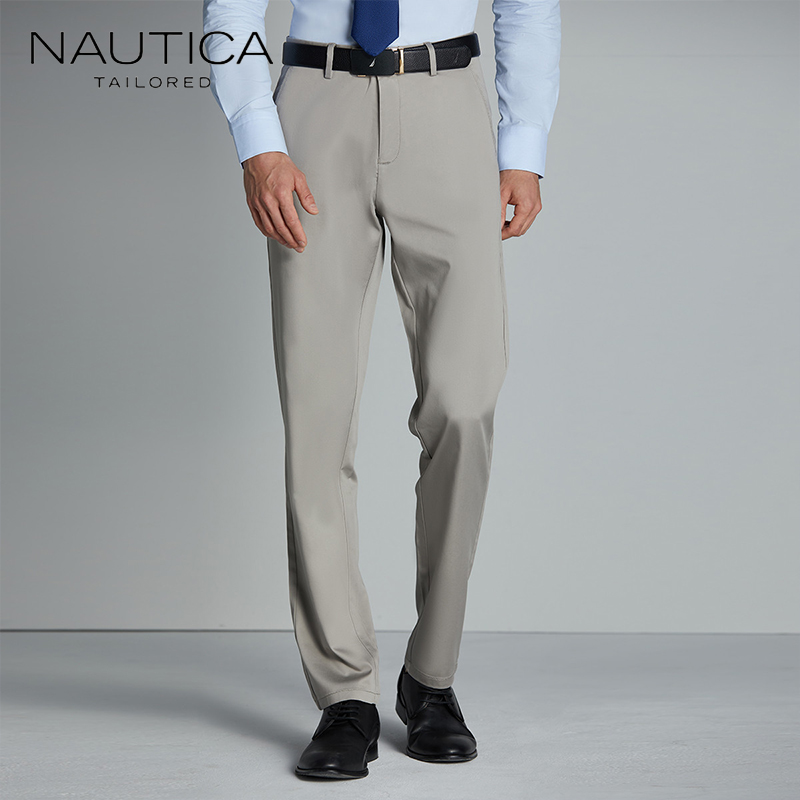 NauticaTailored男士轻商务修身西裤高级感爸爸装长裤垂感直筒裤