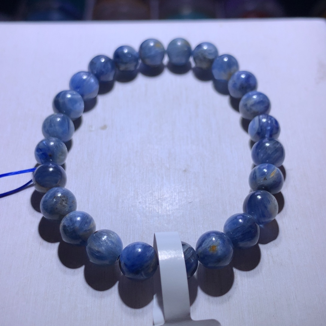 手串水晶银S925镶嵌蓝晶8.3m