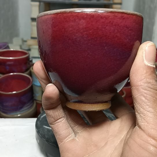 杯钧瓷杯子，纯手工制作