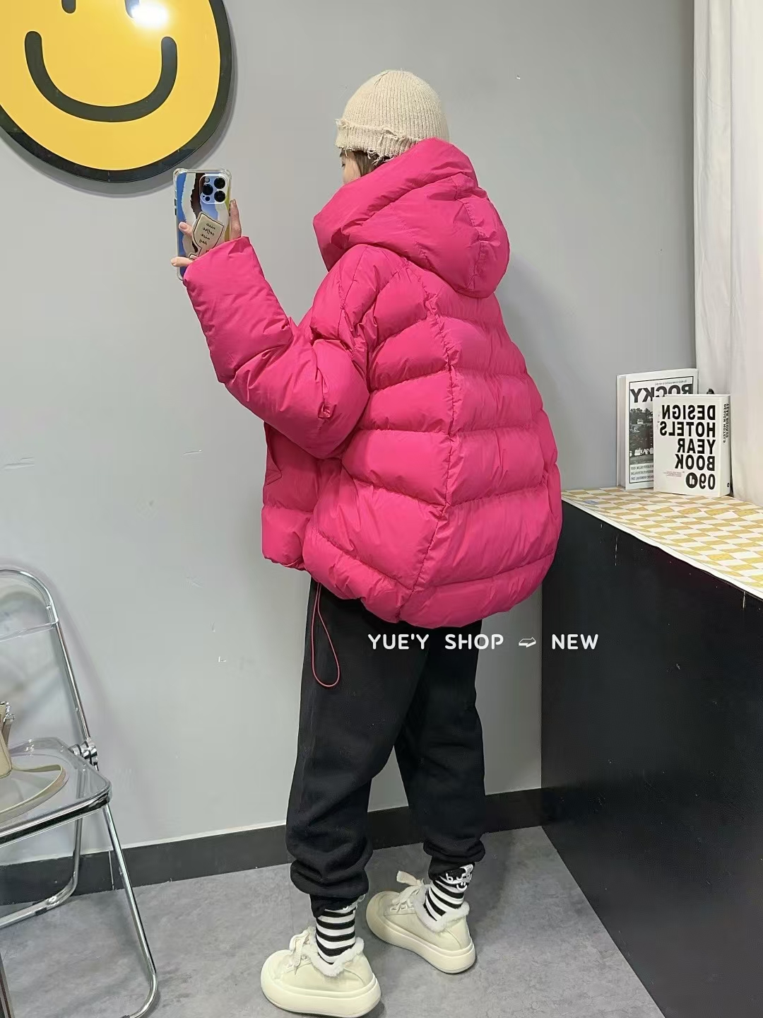 龟背棉服14色连帽--230165