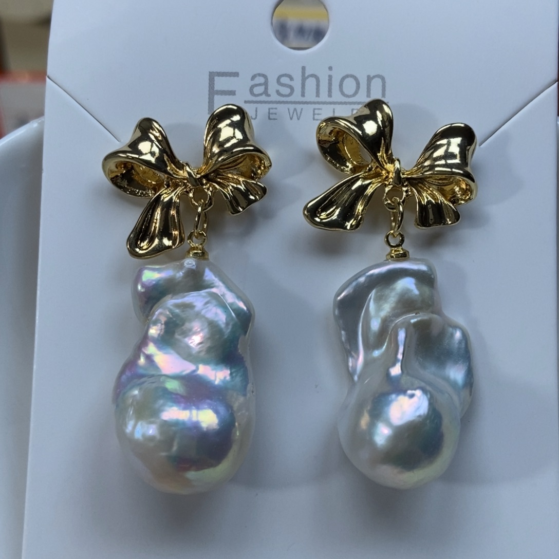淡水珍珠耳环合金罗****a特价459库存拍两个