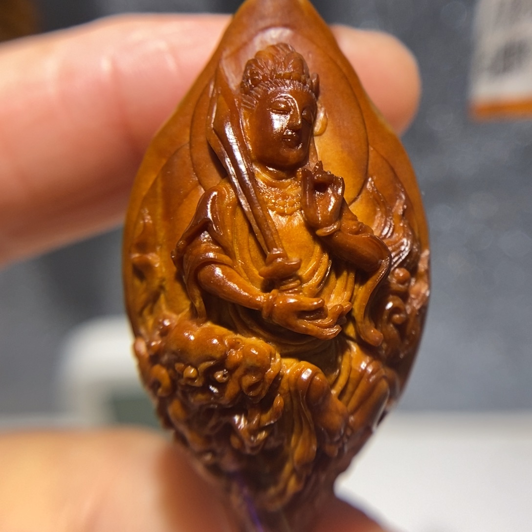 橄榄核吊坠文殊菩萨