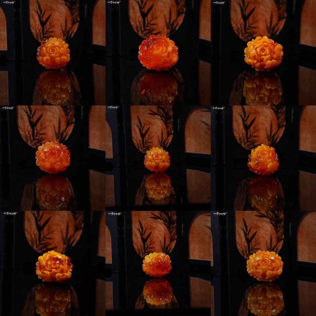 【缪老师严选】SJ2981 唯有牡丹真国色/蜜蜡牡丹吊坠 多样性发其一