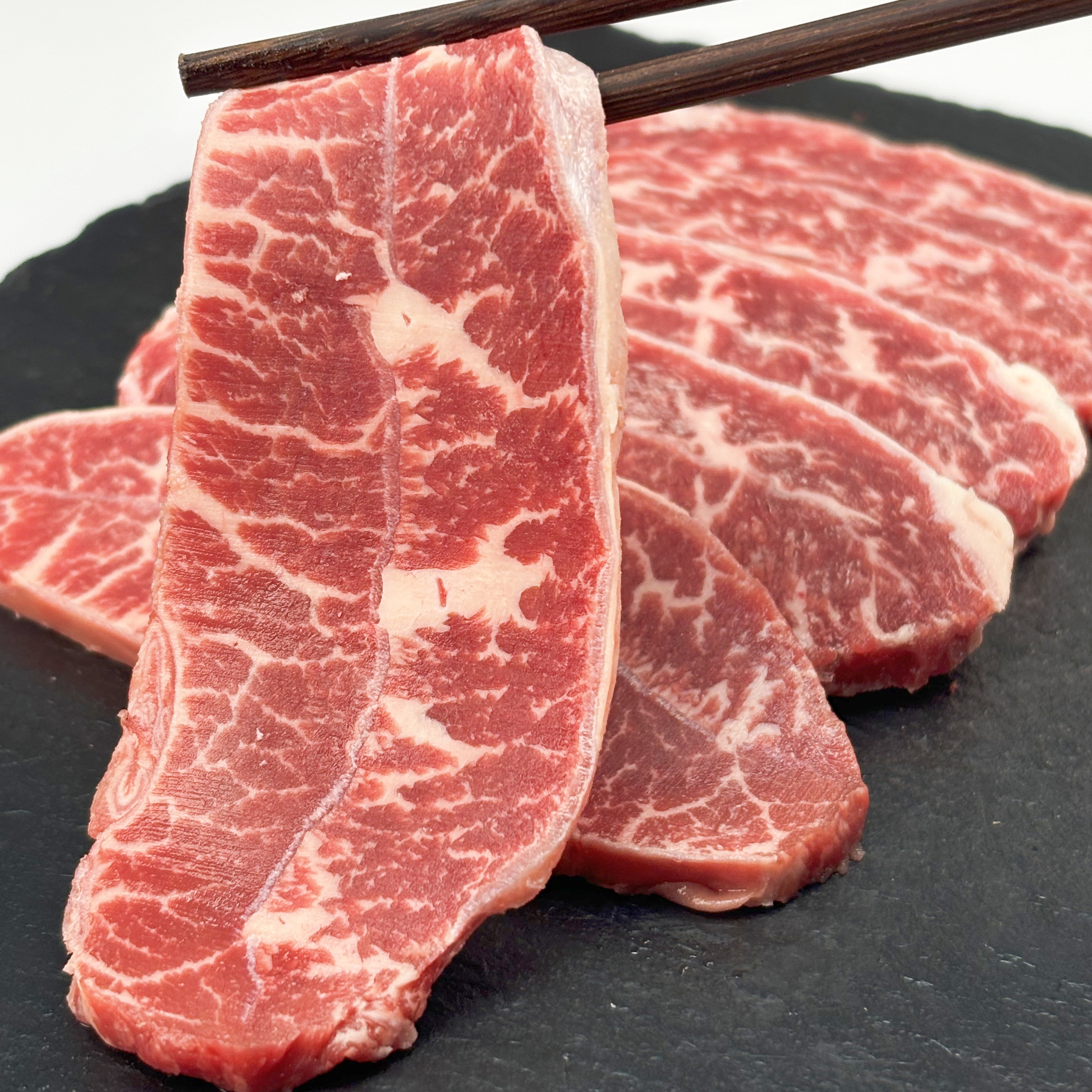 【雪花牛肉片】原切谷饲雪花烤肉片150克*5盒装