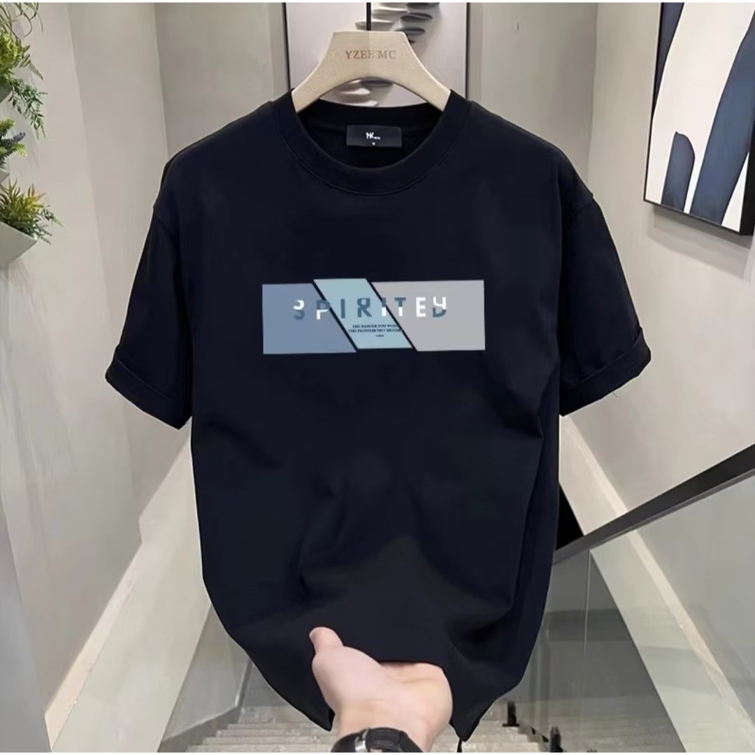 短袖男款夏季t恤男2025新款半截袖衣服男装上衣男生体恤