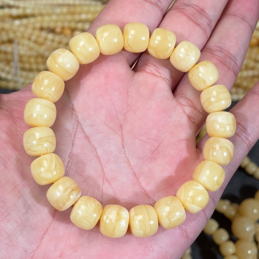 蜜蜡裸石未镶嵌蜜蜡手串11mm