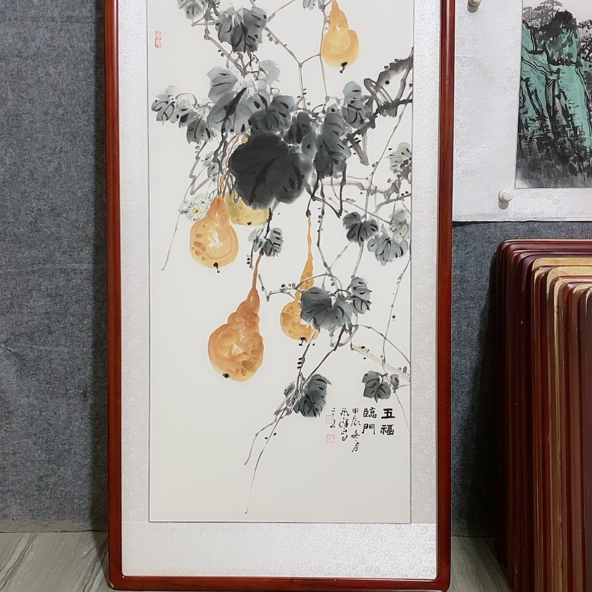 【闪购商品】国画书画作品带框125×65