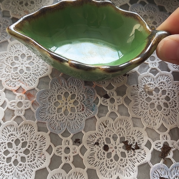 瓷绿色树叶一支粗瓷