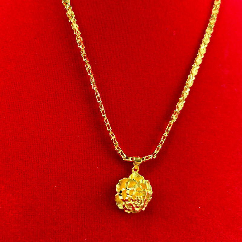 【时尚好物】牡丹花项链 牡丹花吊坠 精工雕刻 经典轻奢小巧百搭   