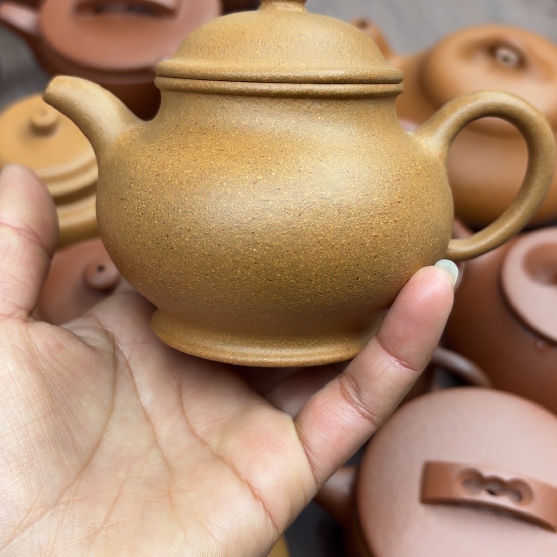 紫砂茶壶黄金段潘壶180cc微瑕