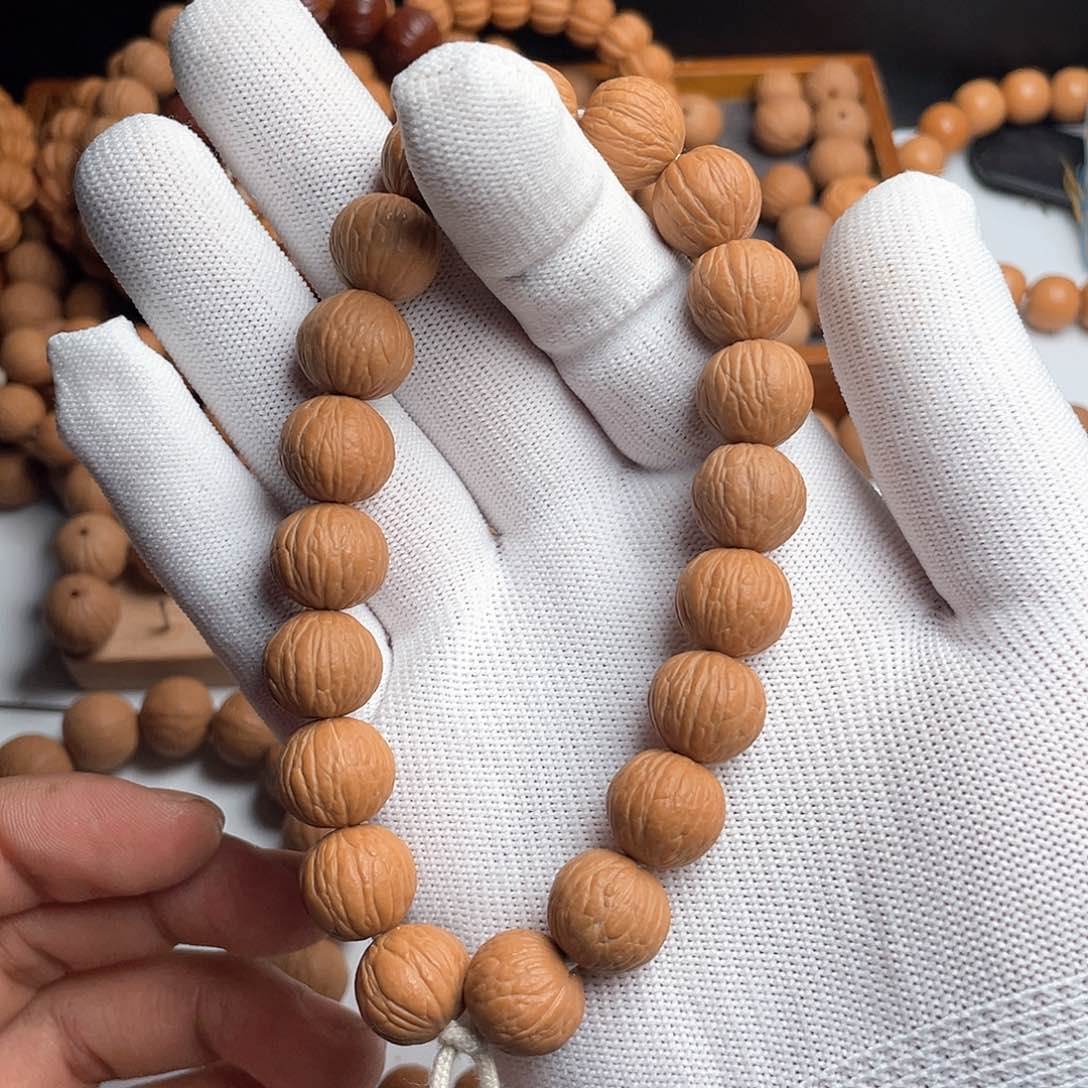 猴头核桃手串刚*纯天然无修凤羽