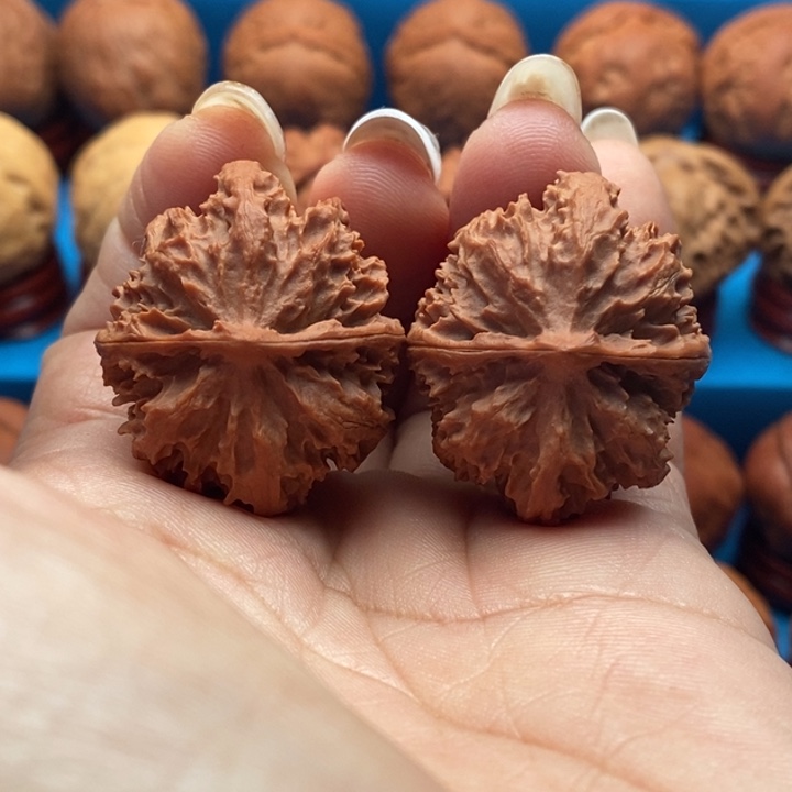 核桃精品文玩核桃手捻红灯笼