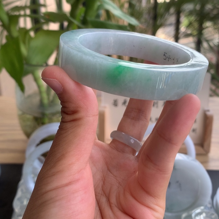 定制翡翠未镶嵌手镯54-56