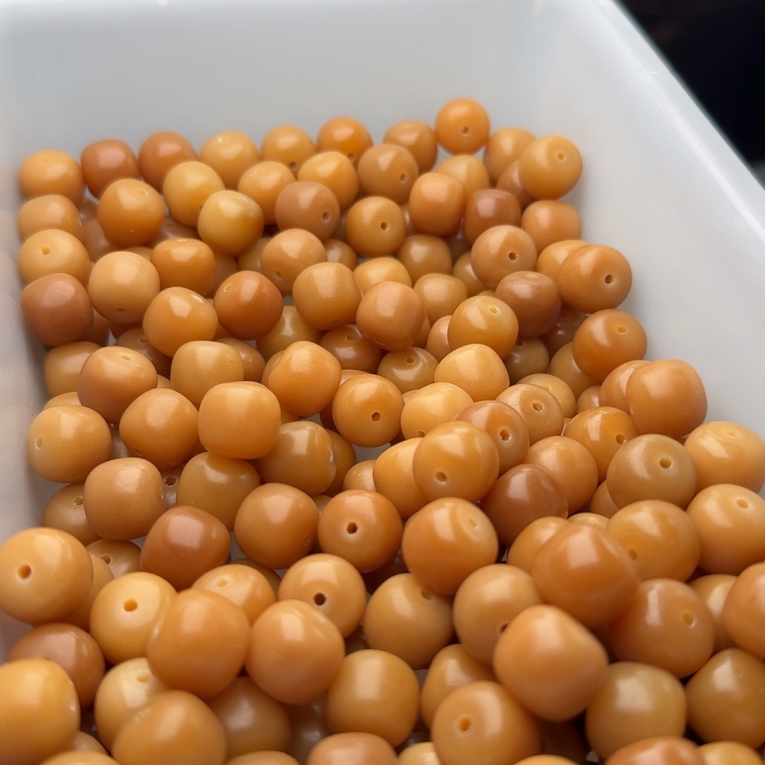 菩提根/象牙果吊坠50 颗橘黄干磨 13 桶