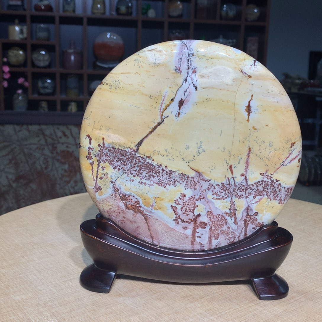 紫砂广西国画石，收藏观赏