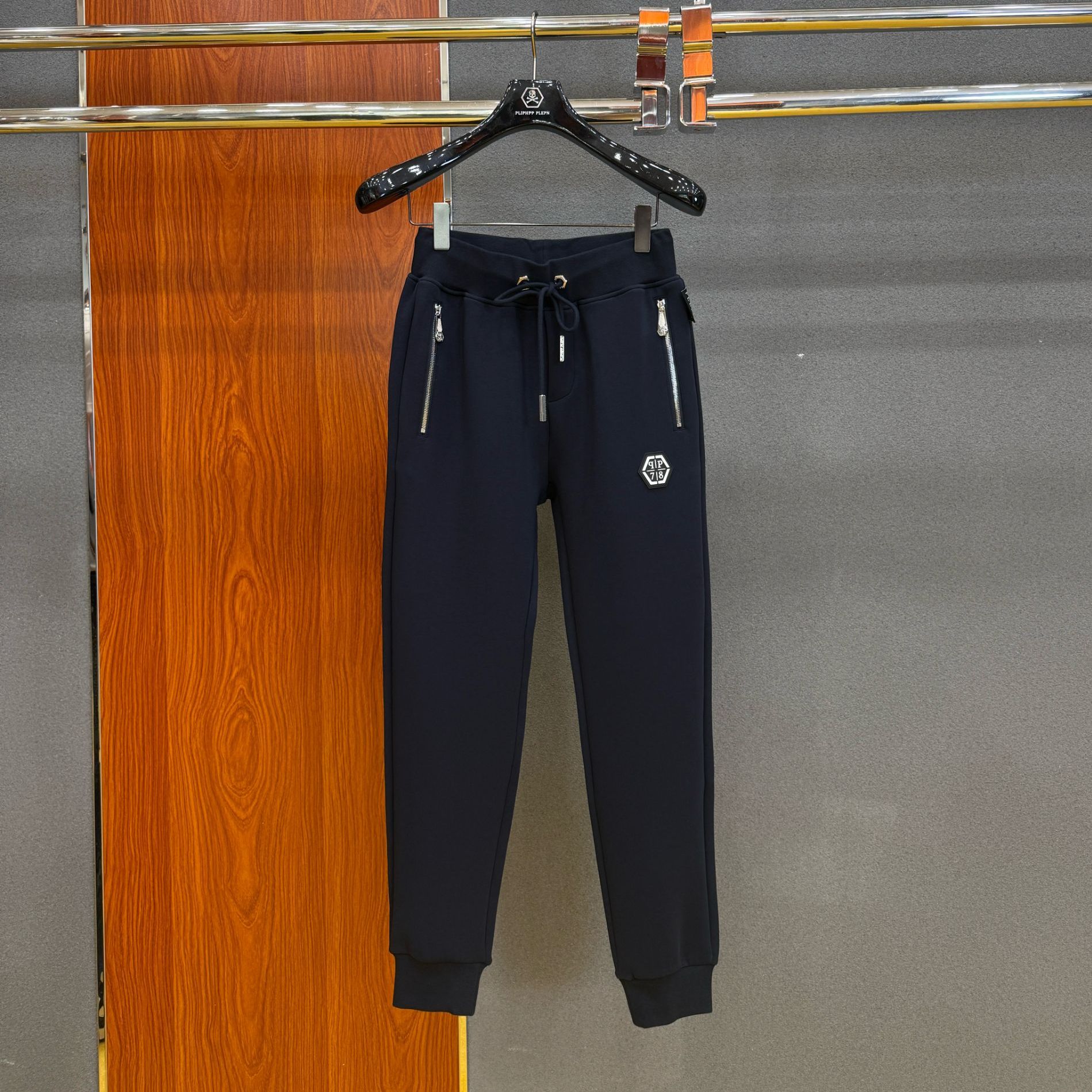 PLIPHPP PLEPN正品PP 双P蓝秋冬空气棉高档男士修身休闲卫裤K5527