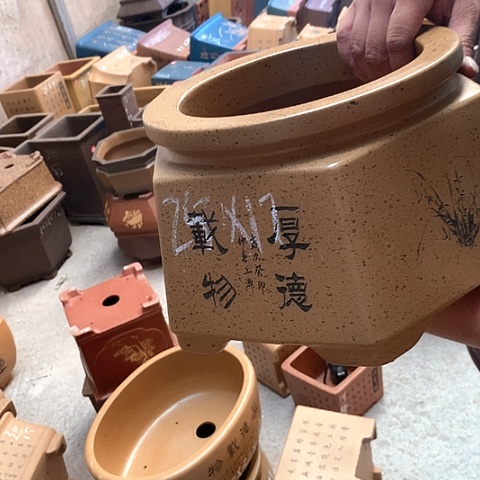 紫砂花盆手工制作