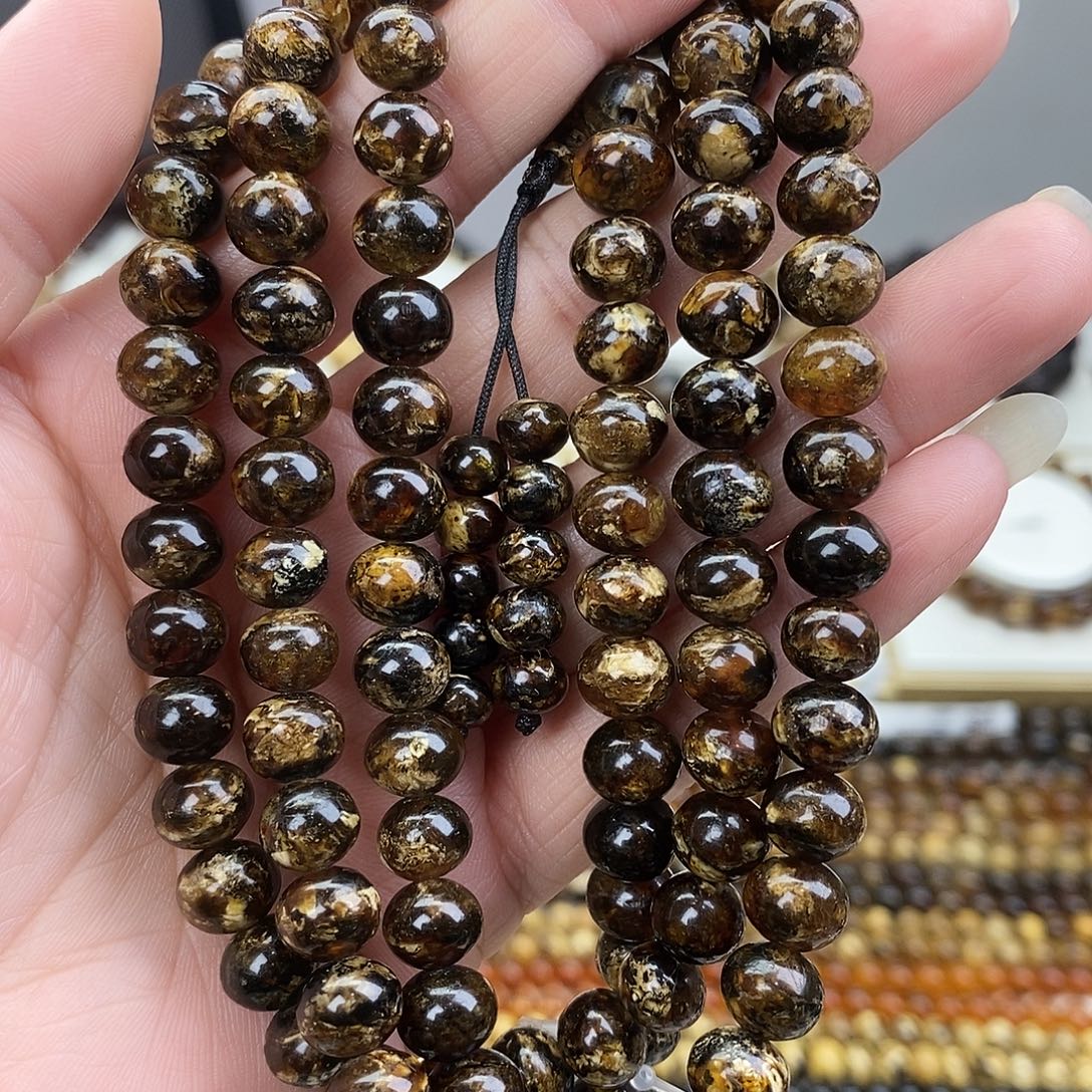 月***圆琥珀未镶嵌裸石琥珀8