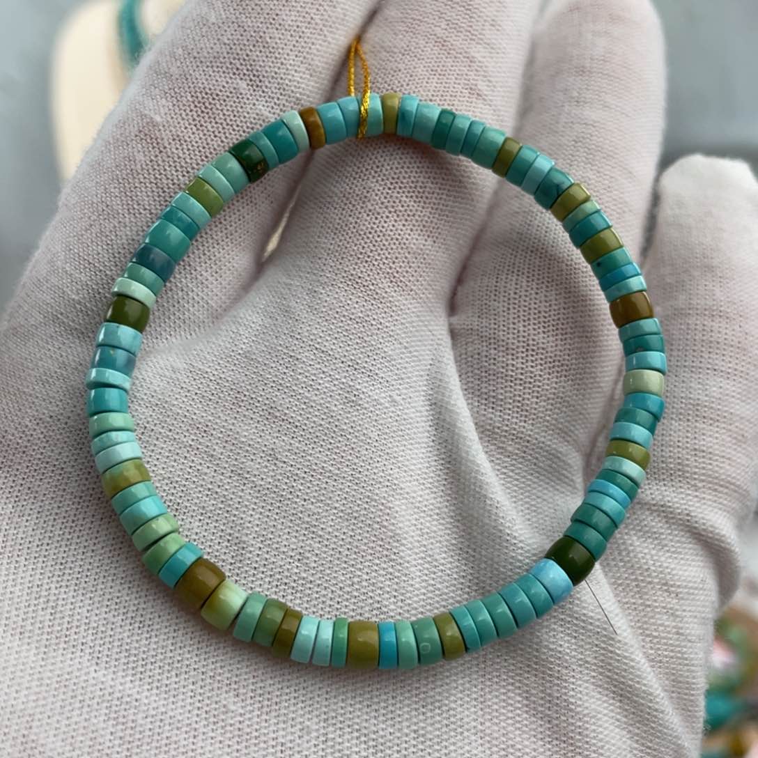 绿松石手链未镶嵌精品药片直切卡4+