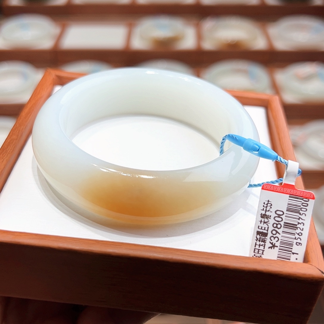 和田玉手镯未镶嵌55