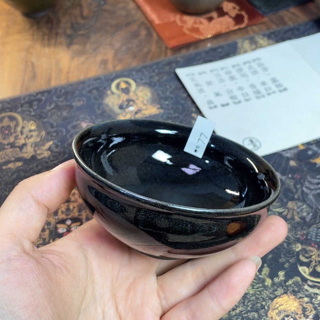 茶盏77 福临号建盏柴烧薄胎微瑕