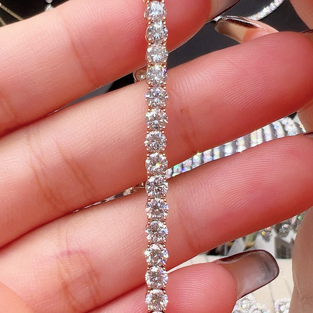 实验室培育钻石套链18K金镶嵌