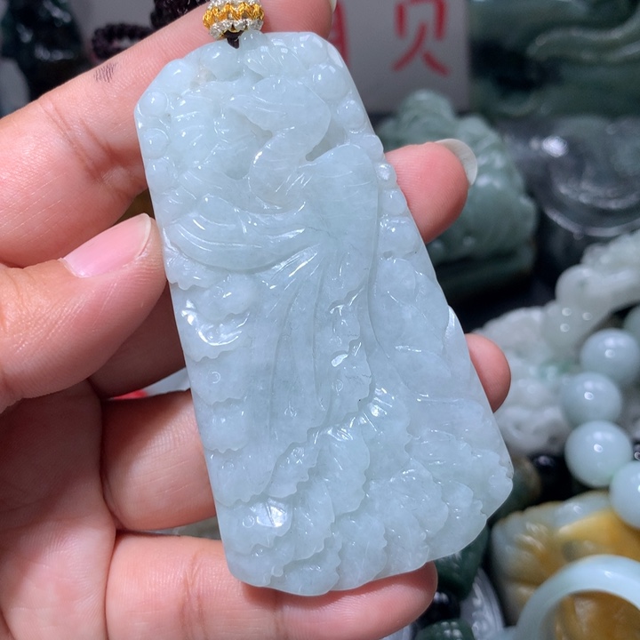 翡翠未镶嵌颈饰保真天然A货翡翠