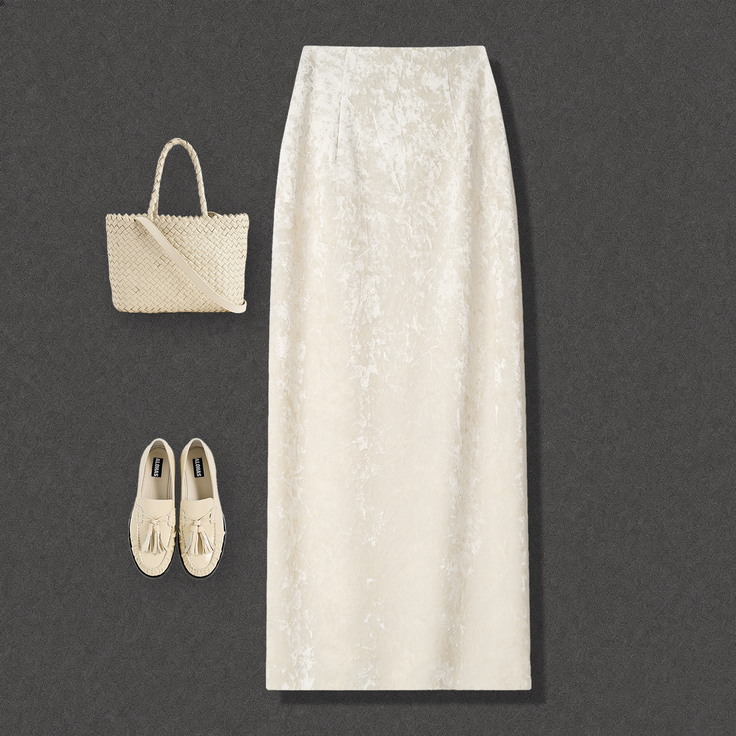 2025秋冬丝绒新款高腰直筒半身裙女一步裙修身显瘦高级黑色长裙