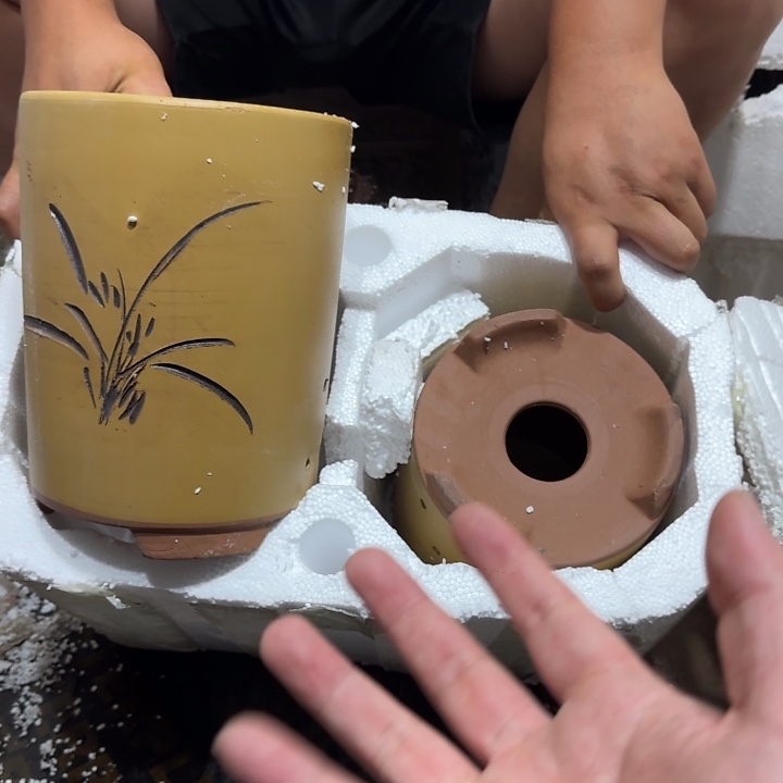 紫砂花盆口径13厘米