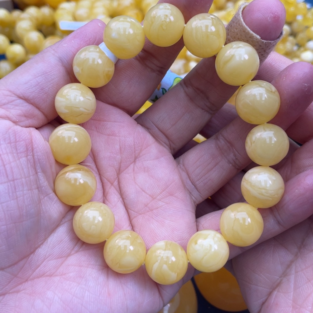 琥珀裸石未镶嵌琥珀蜜蜡13m m