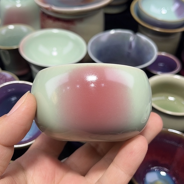 襄***陽摆件陶钧窑茶器钧窑茶器