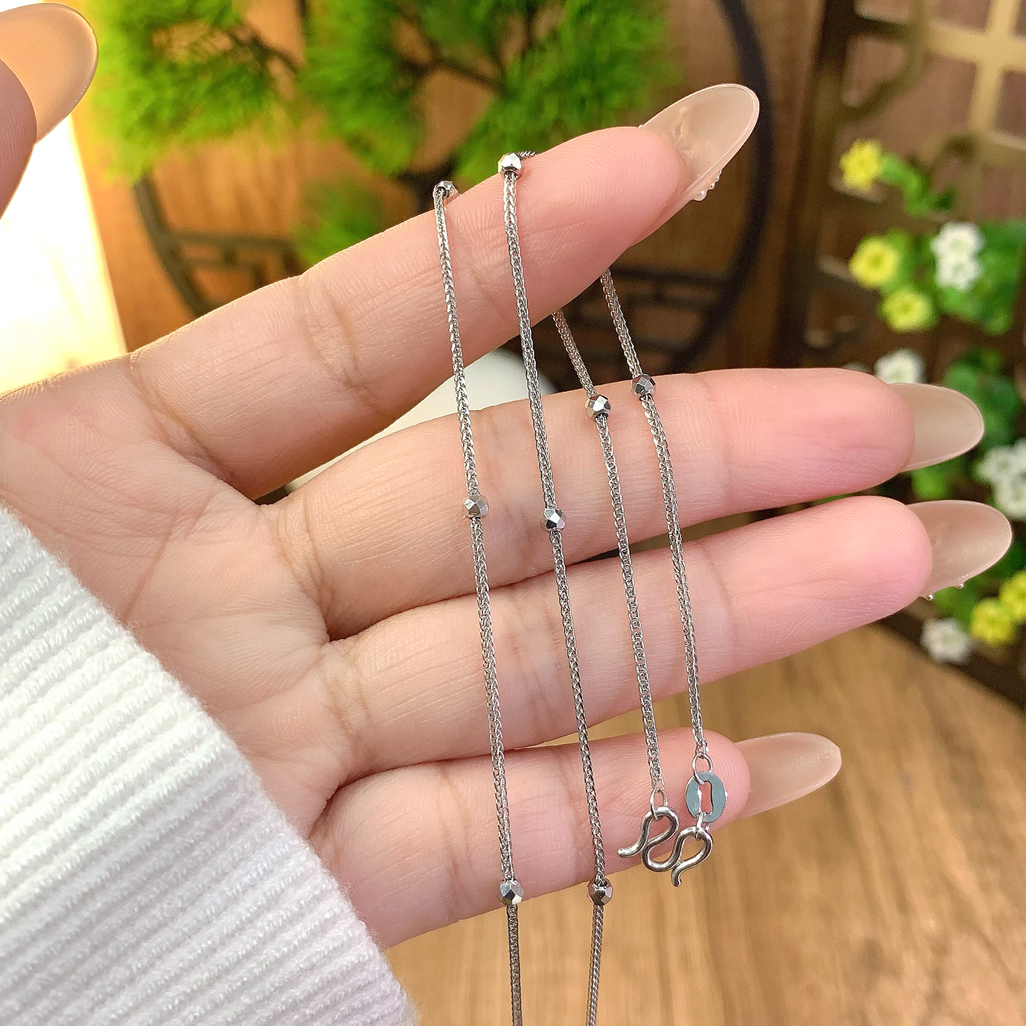 铂金项链pt950铂金吊坠肖邦隔住项链铂金首饰珠宝饰品深圳水贝女