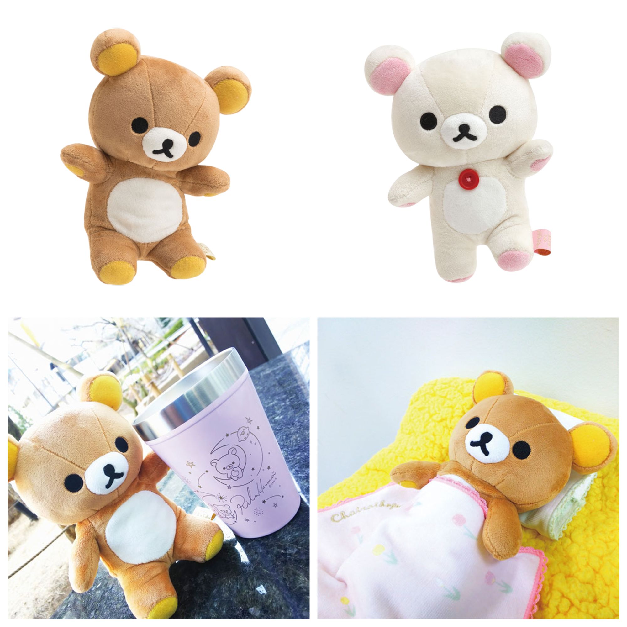 正版San-x轻松熊生日礼物小玩具毛绒公仔玩偶骨架系列