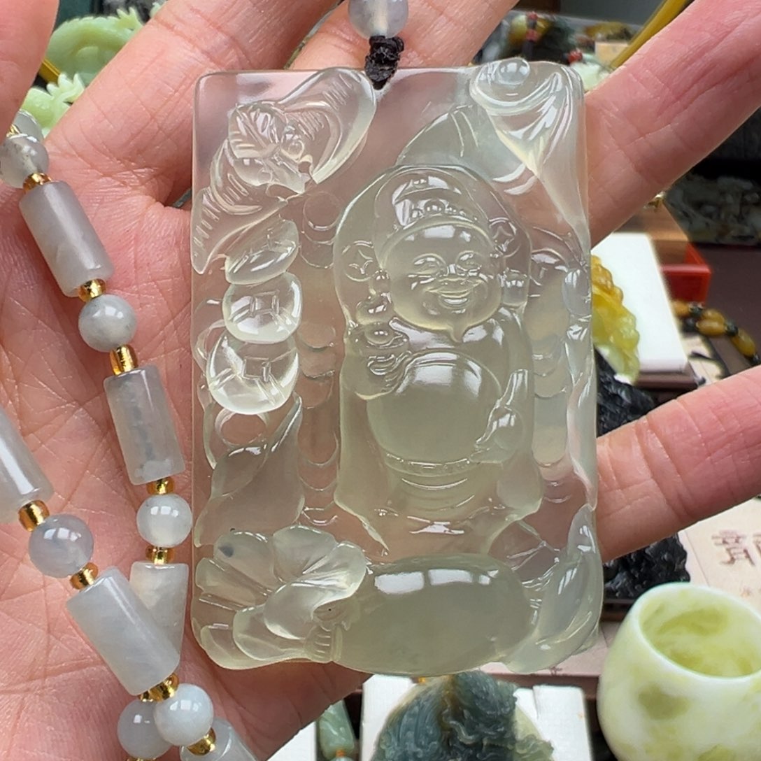 张***海岫玉未镶嵌挂件挂件