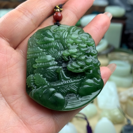 和田玉（碧玉）挂件未镶嵌