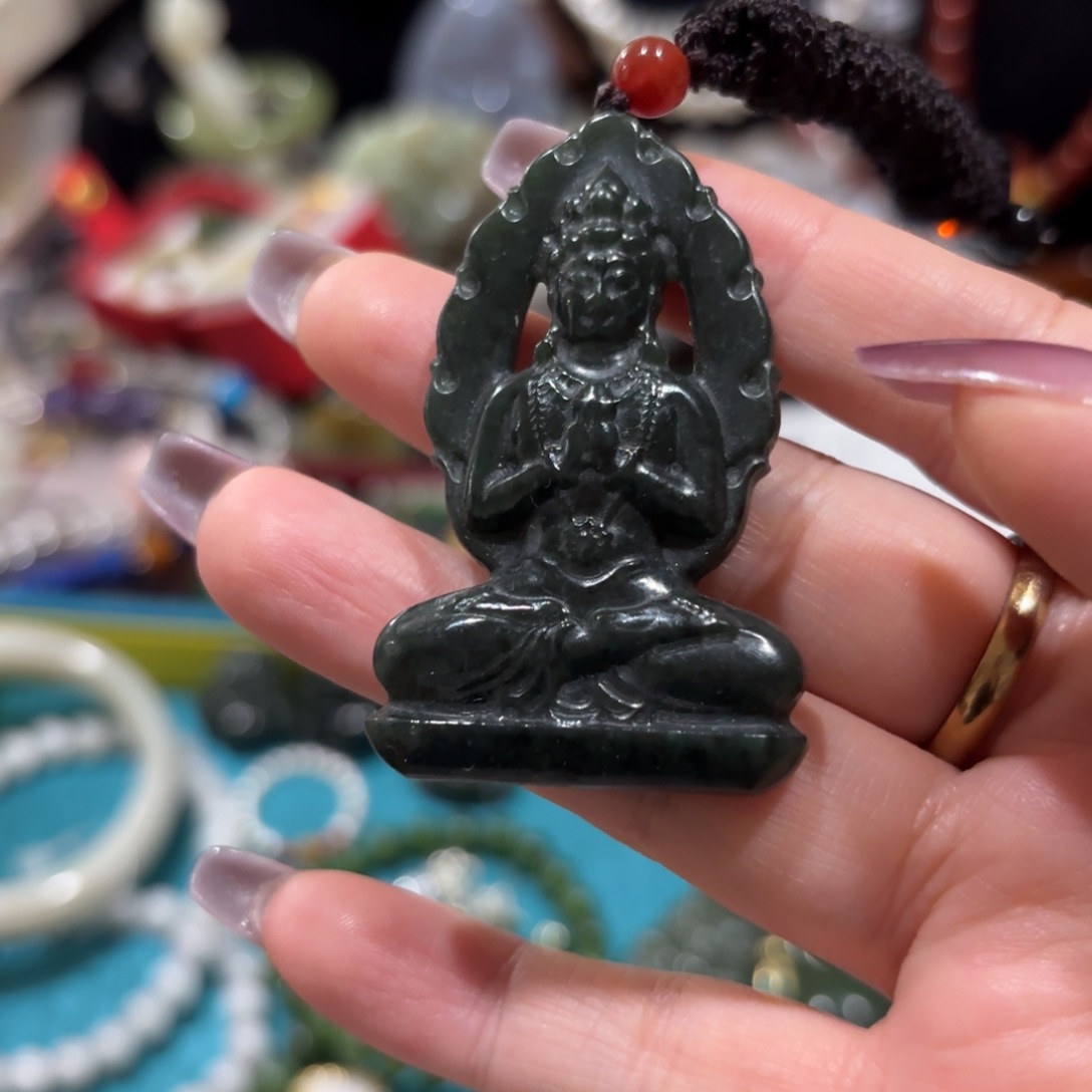 和田玉未镶嵌颈饰2685