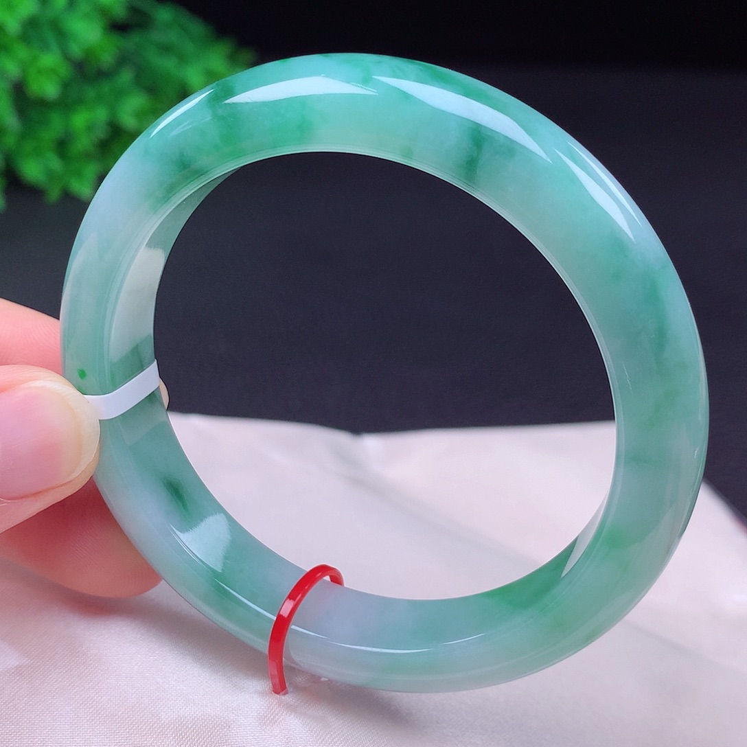 翡翠未镶嵌手镯59圈口432907