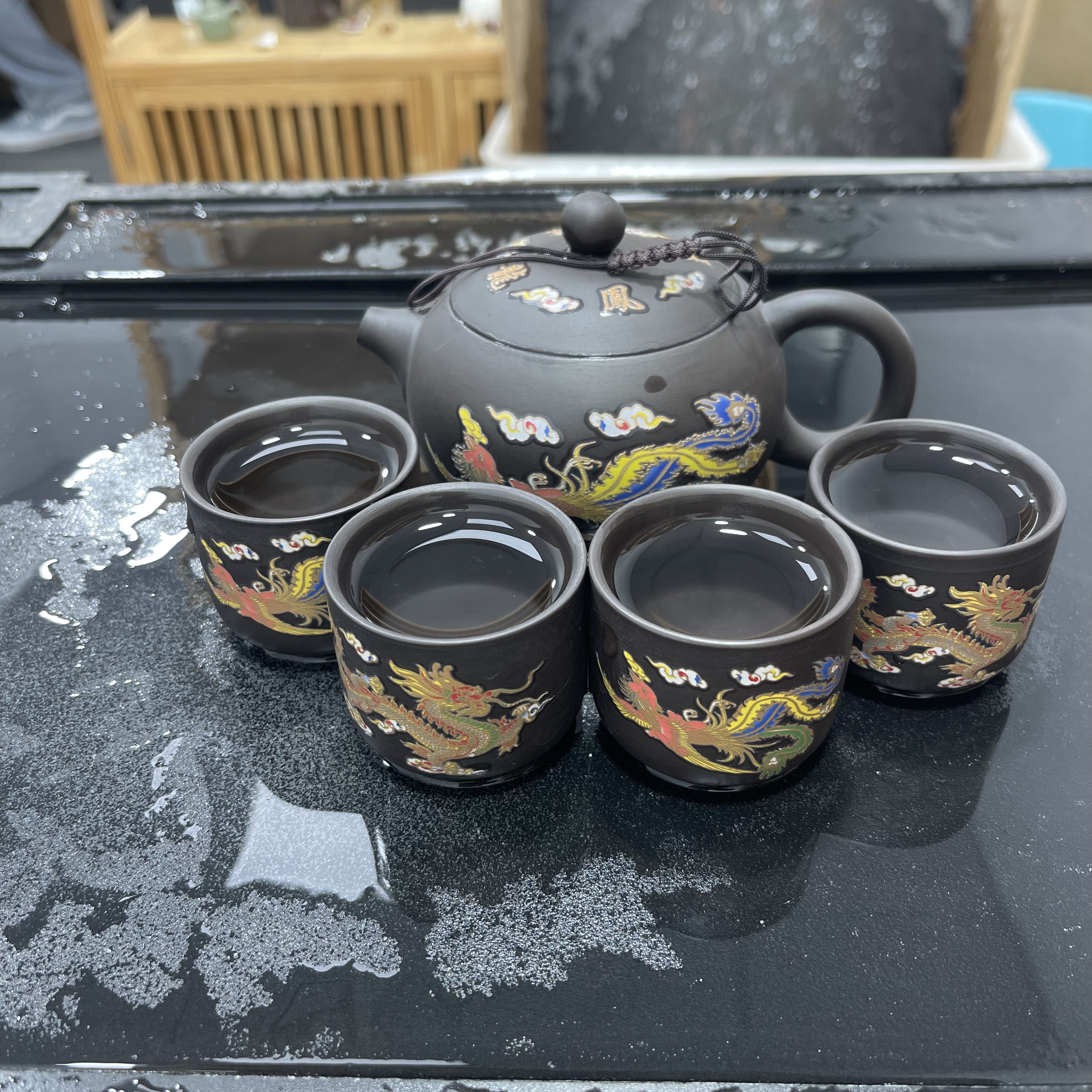 260ml龙凤变色西施壶一壶四杯