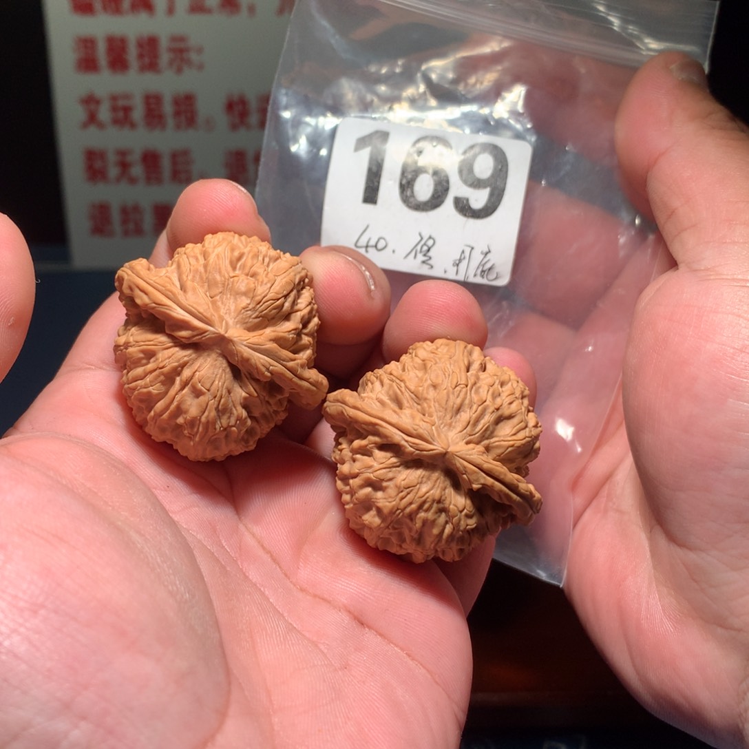 文玩核桃吊坠白狮 169